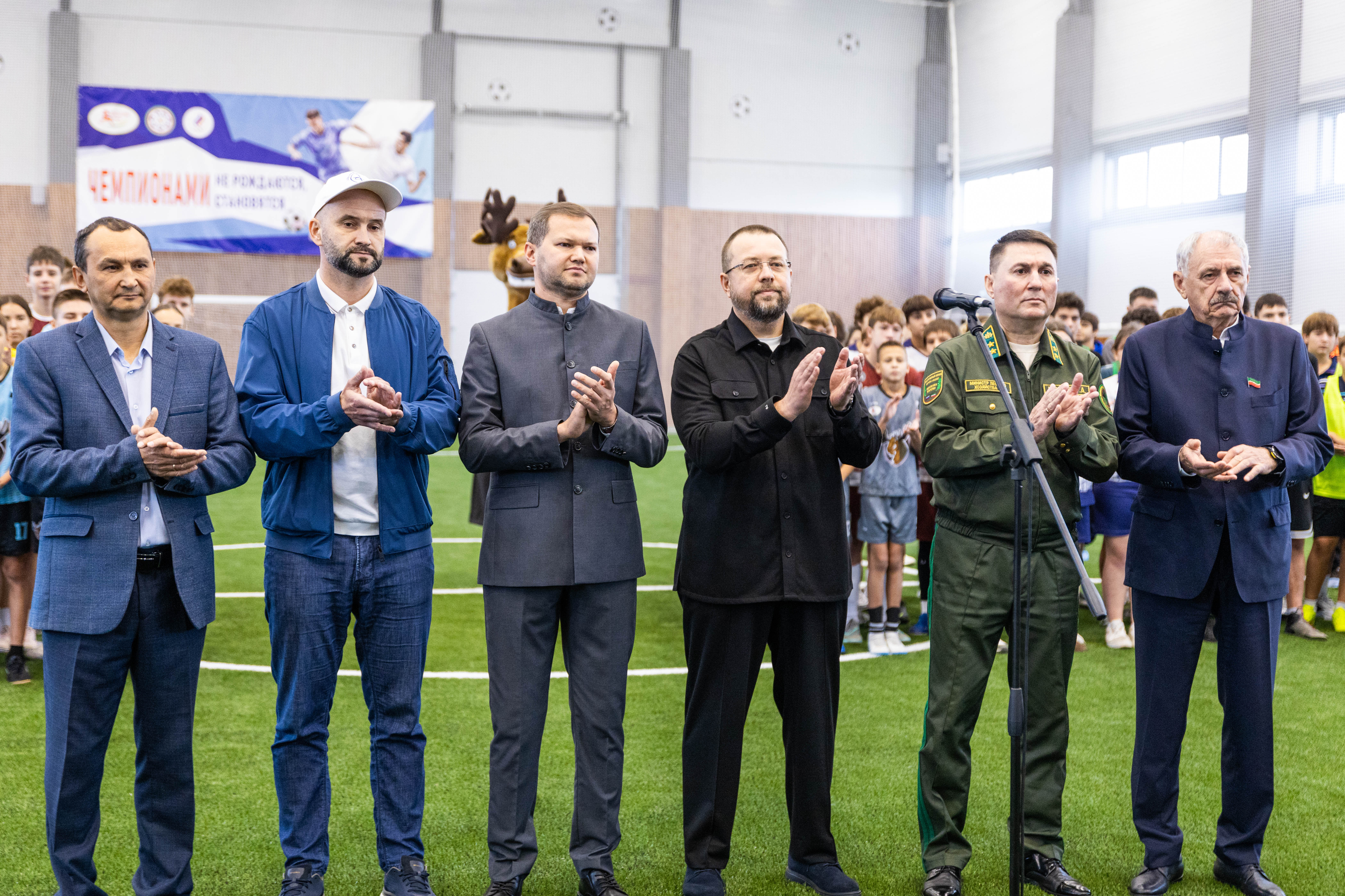 Открытие крытого футбольного манежа «Алга-Арена» в селе Лебяжье Алексеевского района