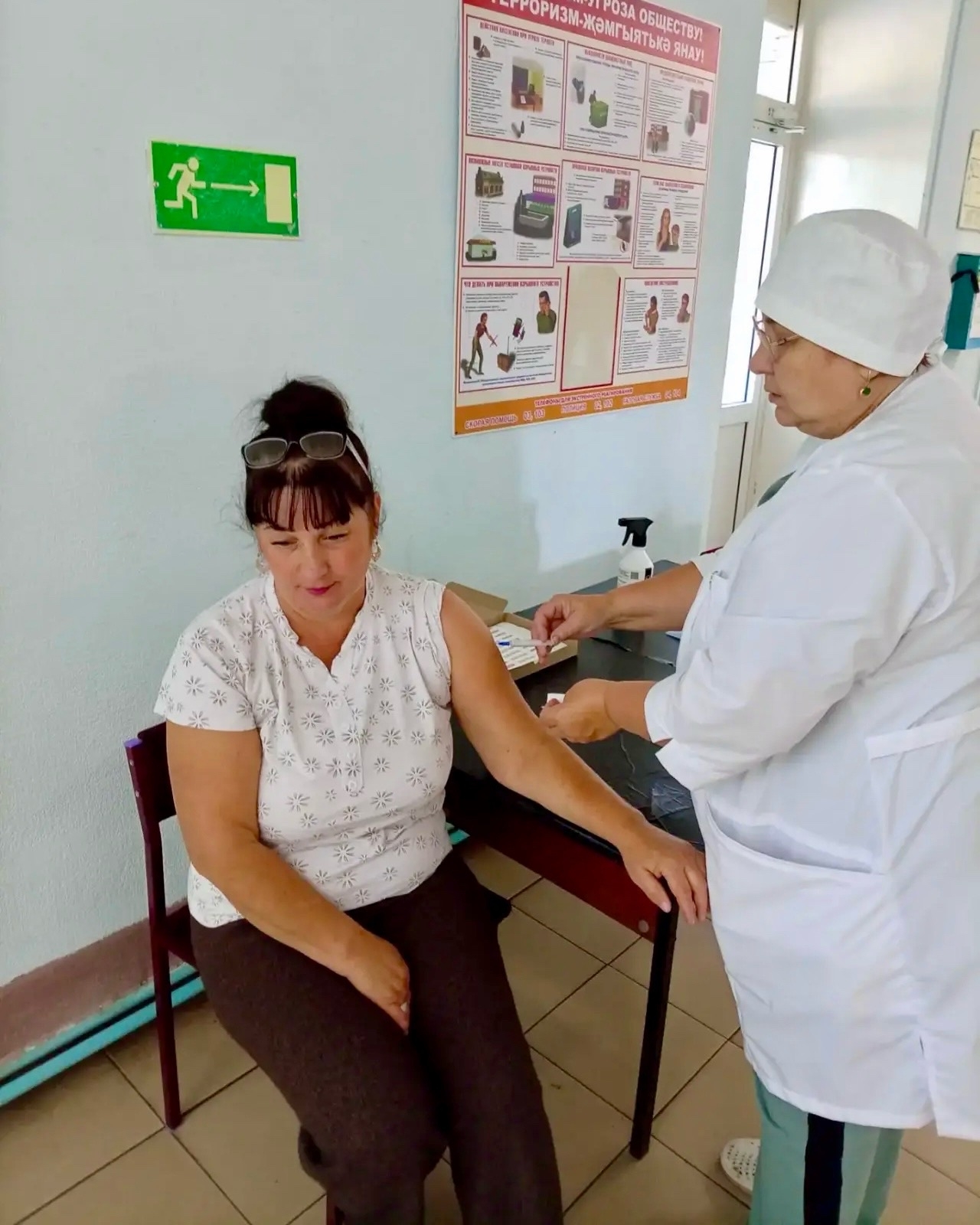 Вакцинация от гриппа на избирательных участках Алексеевского района