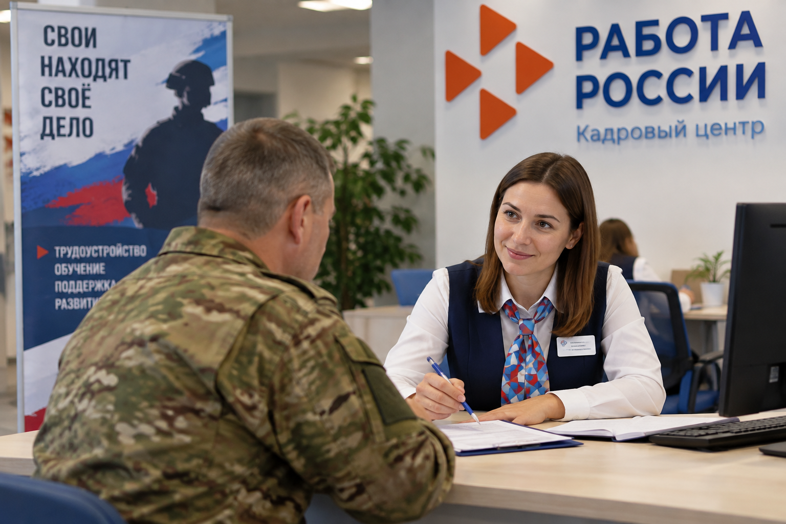 Ветеранам СВО помогают в трудоустройстве 