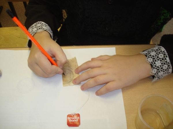 Дети из Алексеевского района создают картины-миниатюры на чайных пакетиках