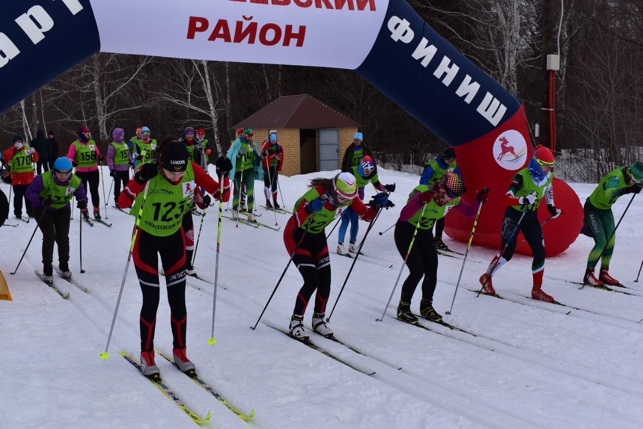 Сегодня в Алексеевском проходят Республиканские соревнования по лыжным гонкам среди спортсменов-любителей