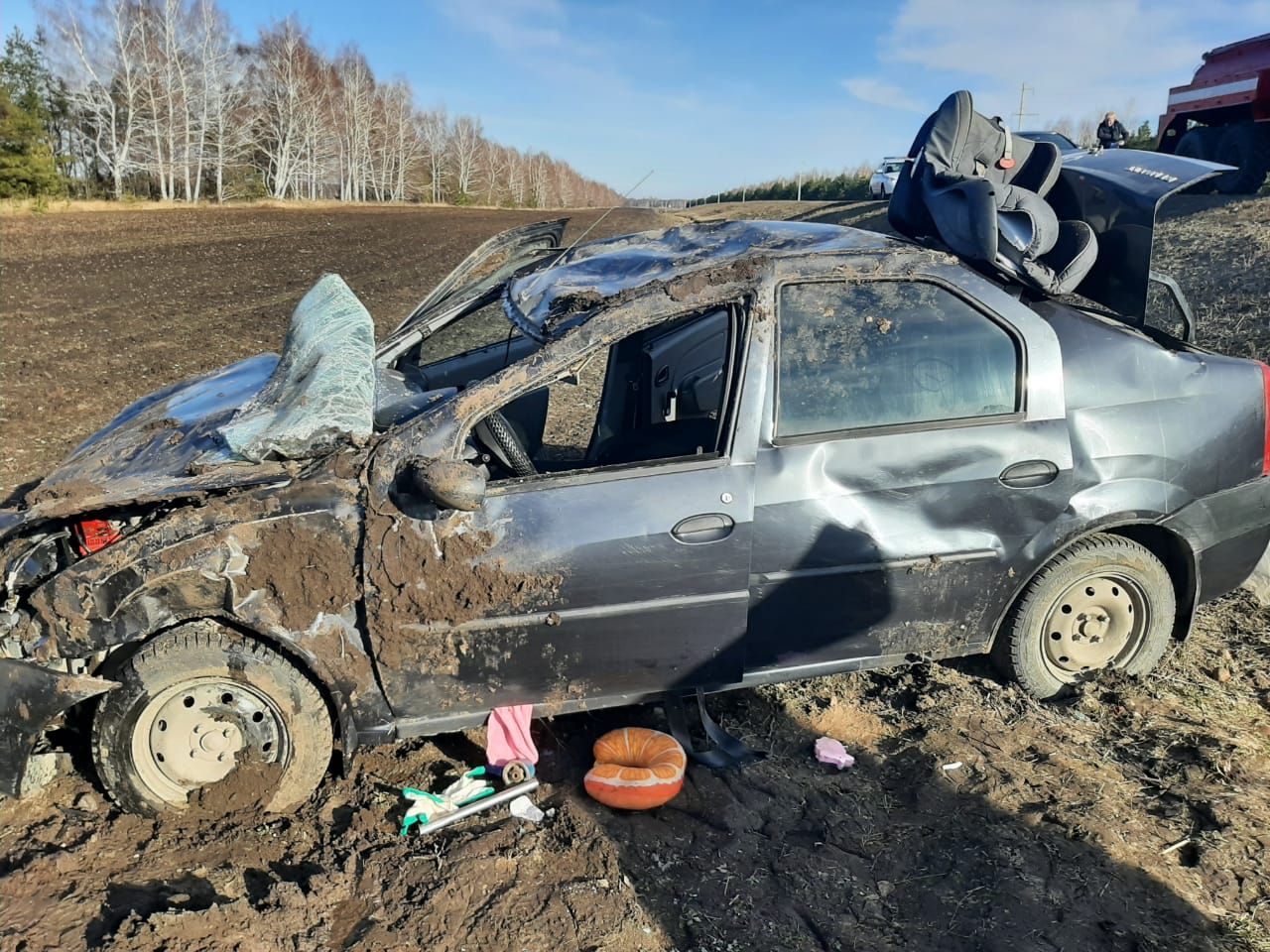В Алексеевском районе автомобиль вылетел в кювет