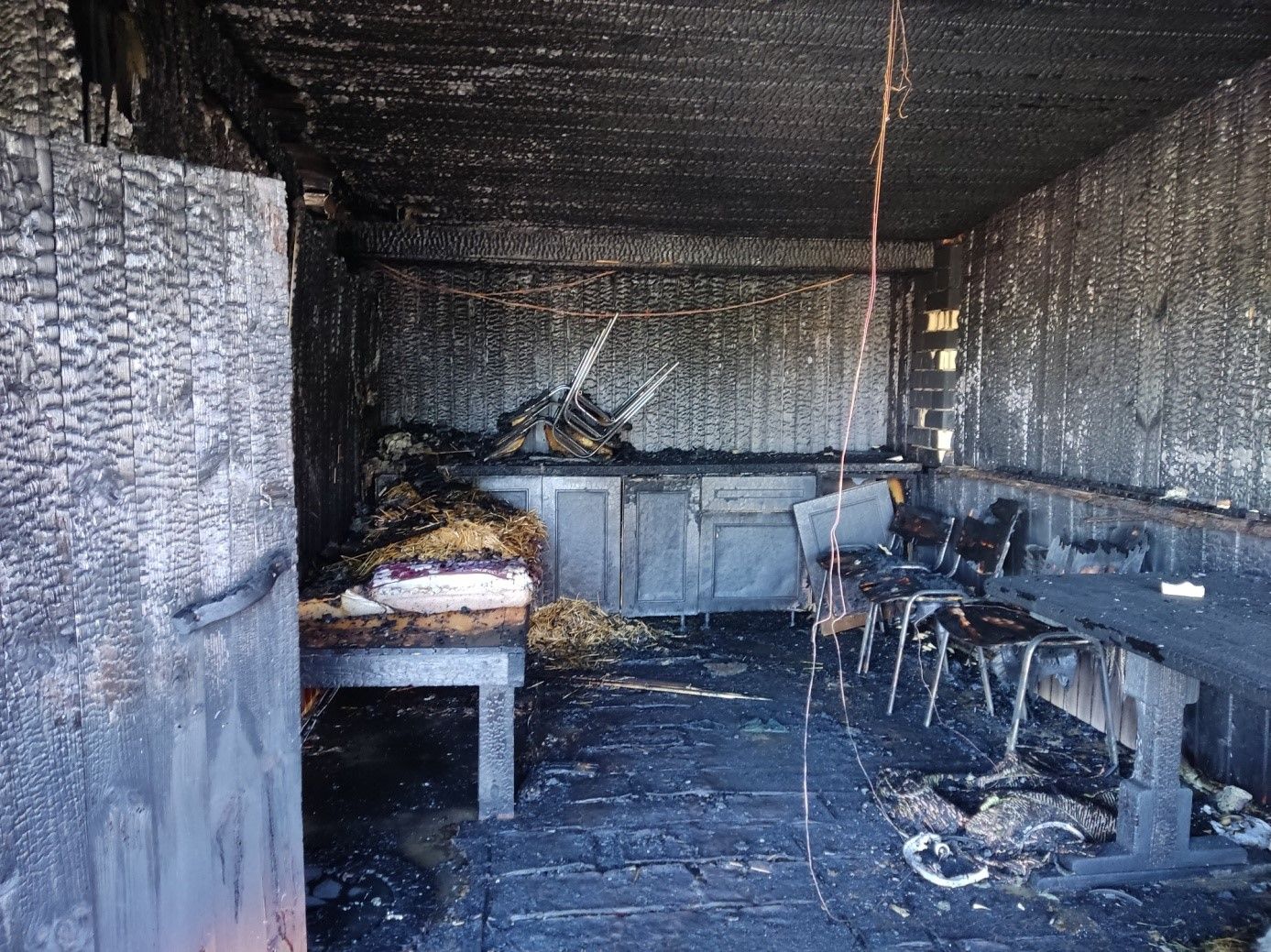 В Алексеевском районе случился пожар