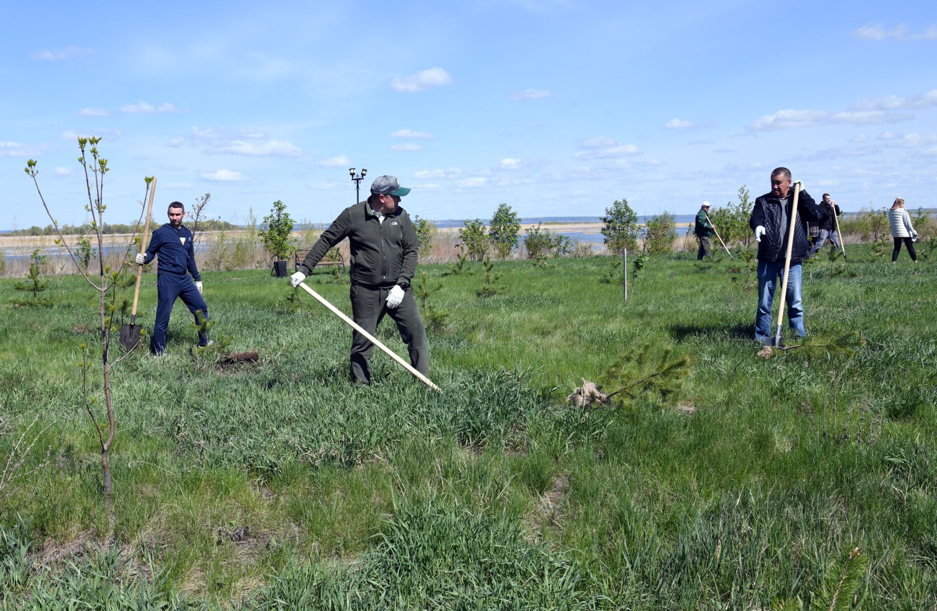 Алексеевские дорожники организовали субботник в парке «Дорожник»