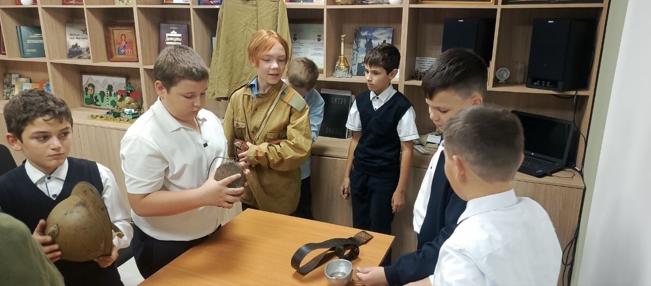 Алексеевские школьники побывали на необычном уроке в Музее боевой славы