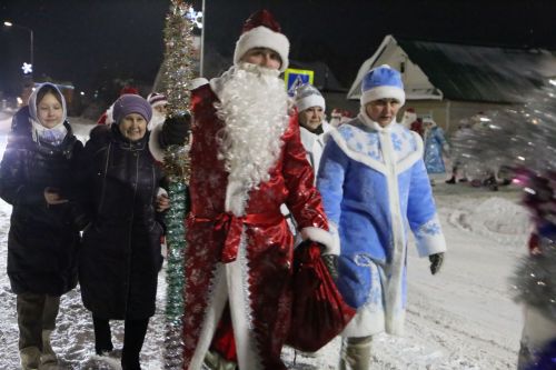 Фоторепортаж: в Алексеевском прошел парад Дедов Морозов и открытие главной елки