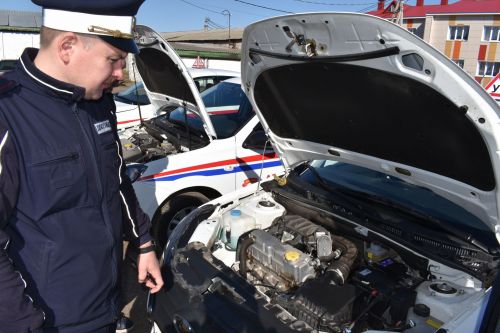В Алексеевском провели техосмотр учебных машин и мотоцикла