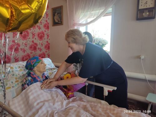 Столетний юбилей отпраздновала труженик тыла Бибинара Суниева