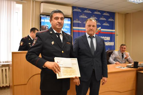 В Алексеевском наградили лучших полицейских