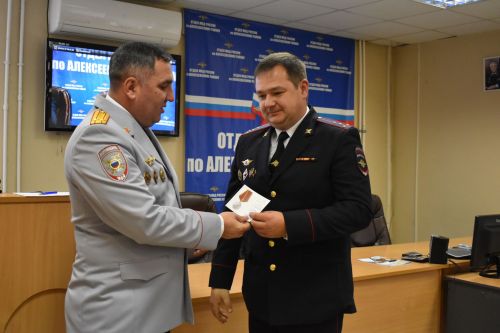 В Алексеевском наградили лучших полицейских