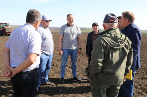 Глава района вручил денежный сертификат первому лидеру посевной кампании