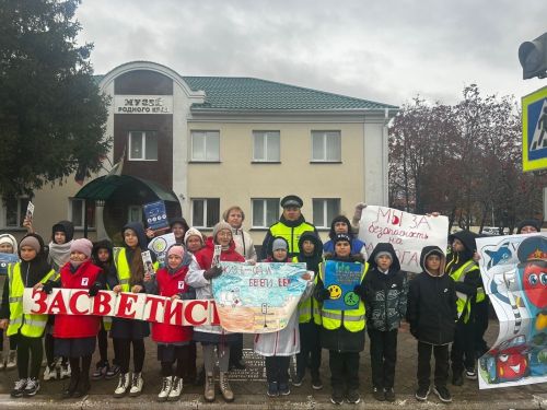 В Алексеевском прошла акция в поддержку ношения световозвращателей