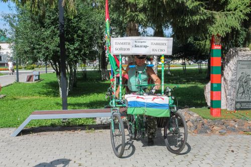 В Алексеевское прибыл участник велопробега памяти погибших бойцов СВО