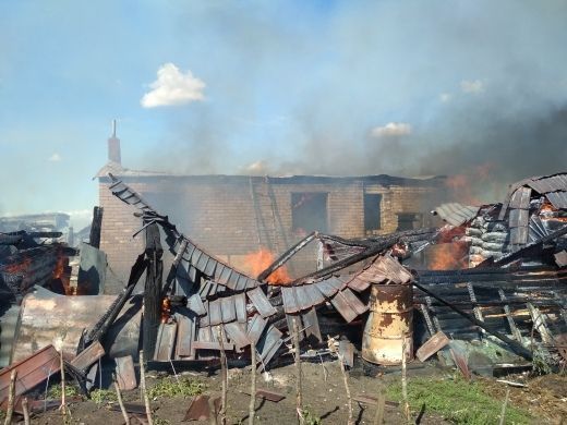В Алексеевском районе в селе Тиган Булак произошел пожар