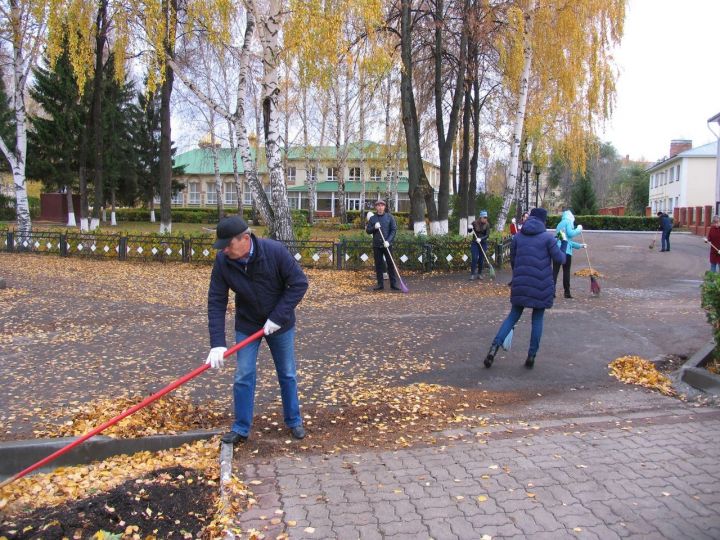 Жители Алексеевского вышли на уборку территорий