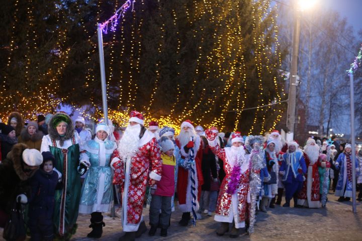 Парад Дедов Морозов, игры, хороводы и красочный салют – в Алексеевском зажгли главную елку!