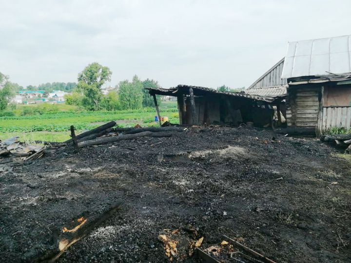 В Средних Тиганах Алексеевского района произошел пожар
