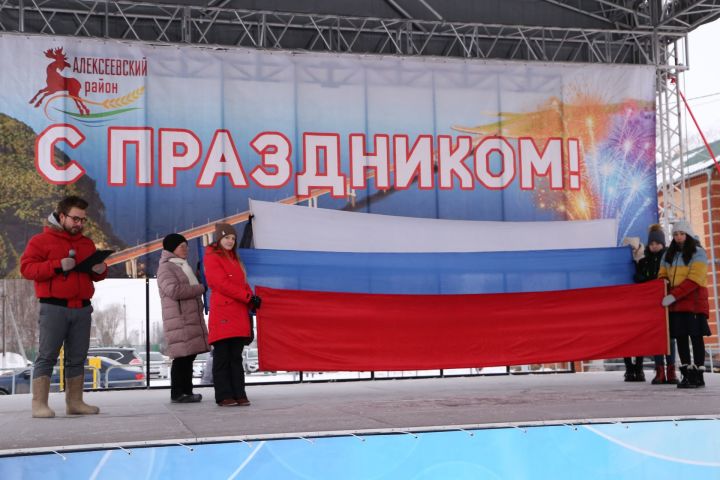 В Алексеевском в День Конституции РФ зажглись огни на главной ёлке района