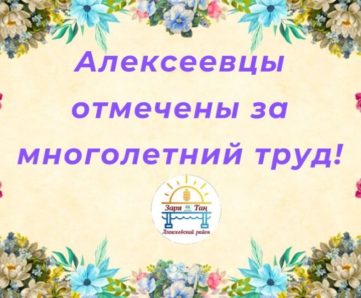 Хезмәтләре билгеләп үтелде Алексеевск муниципаль районы башлыгының Мактау грамотасы белән