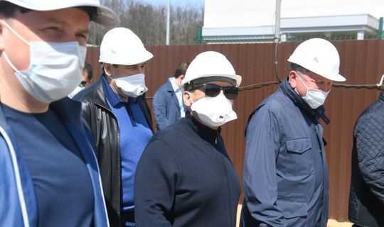 Президент РТ посетил строительную площадку второй очереди Республиканской клинической инфекционной больницы