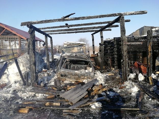 В Алексеевском районе произошел пожар