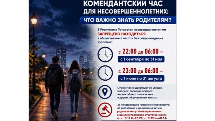 Новые правила прогулок для детей в Татарстане