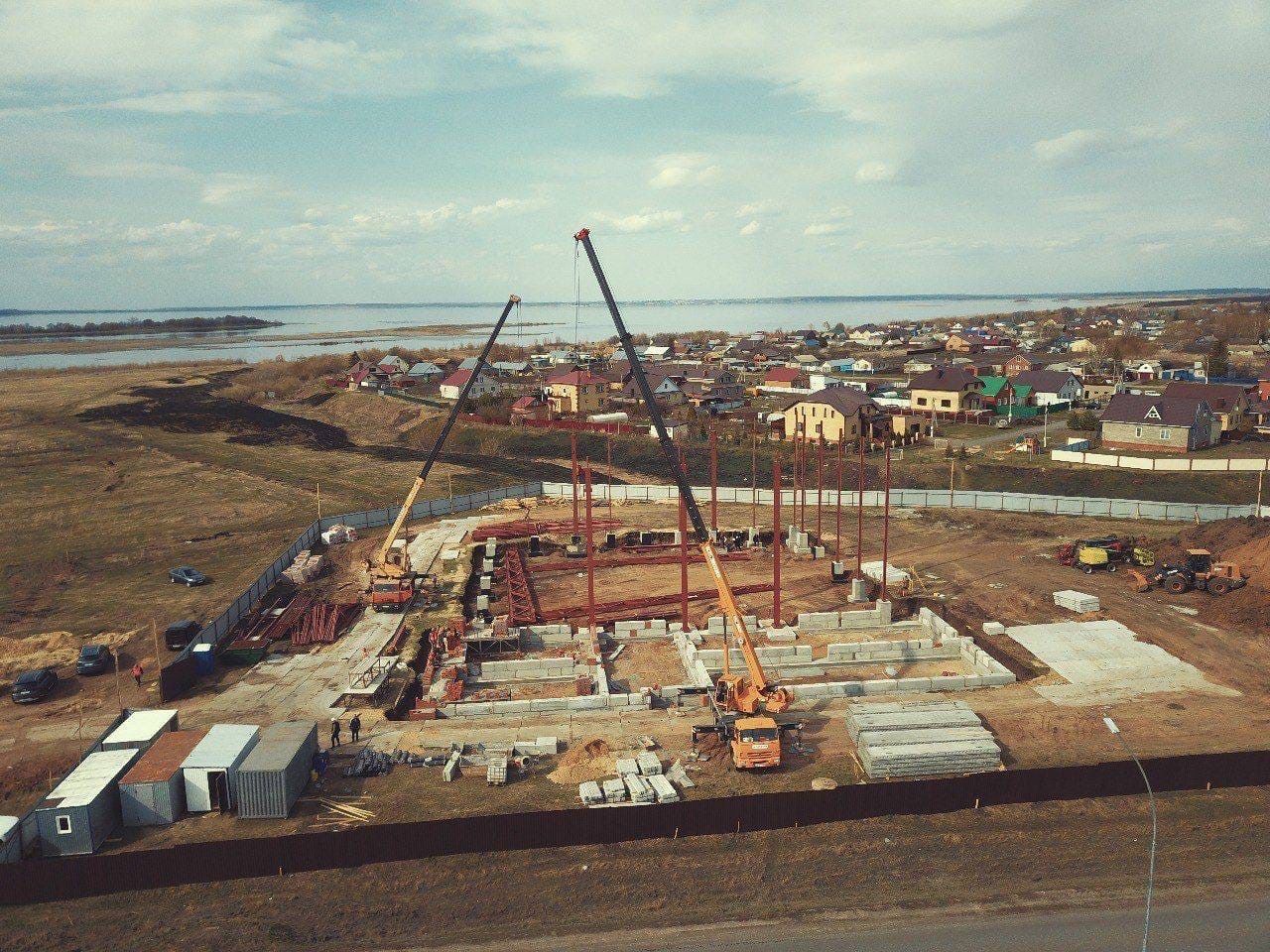 В Алексеевском полным ходом ведётся строительство Центра бадминтона на 6 кортов