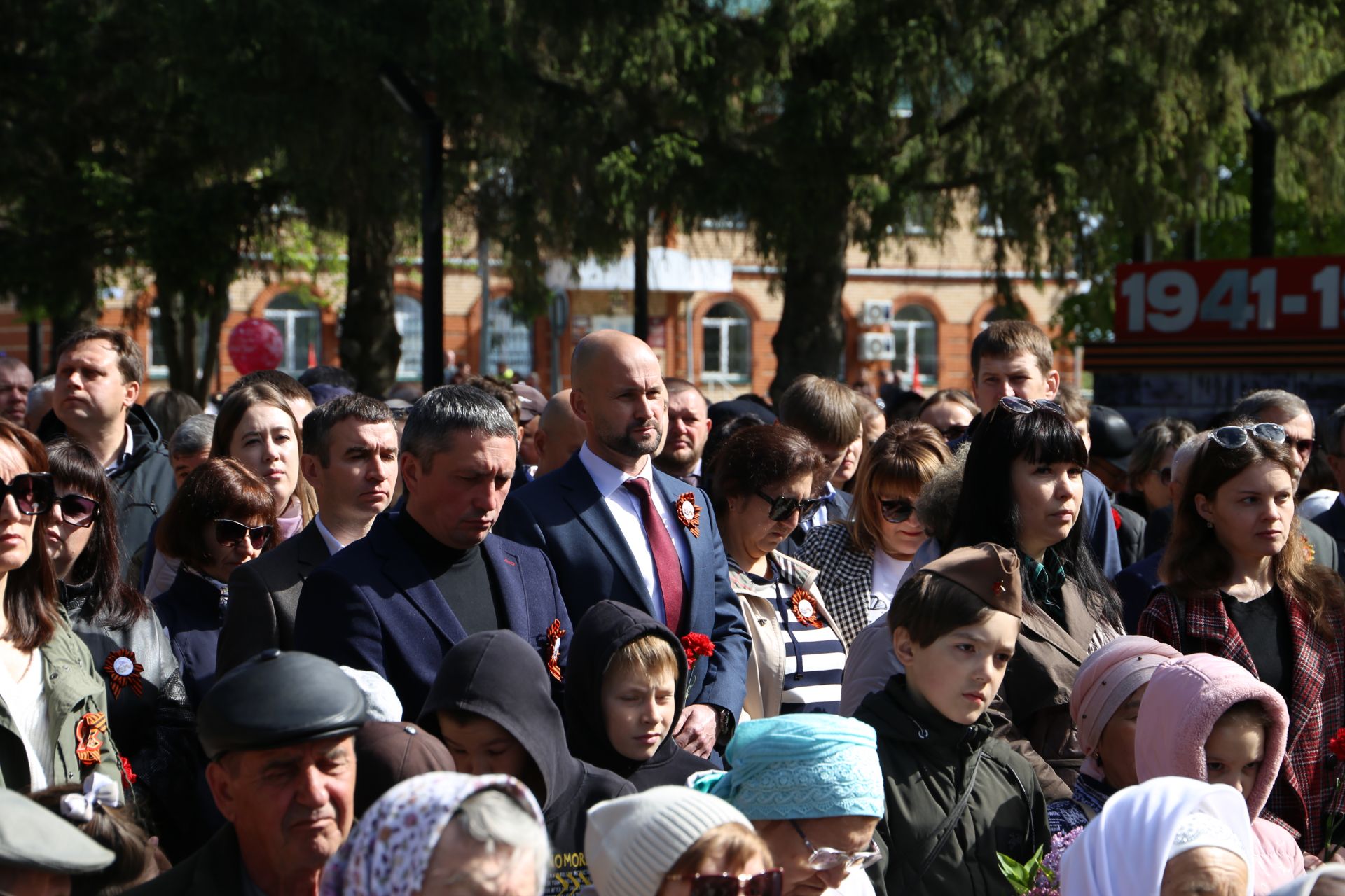 Фоторепортаж: торжественный митинг в Алексеевском в День Победы