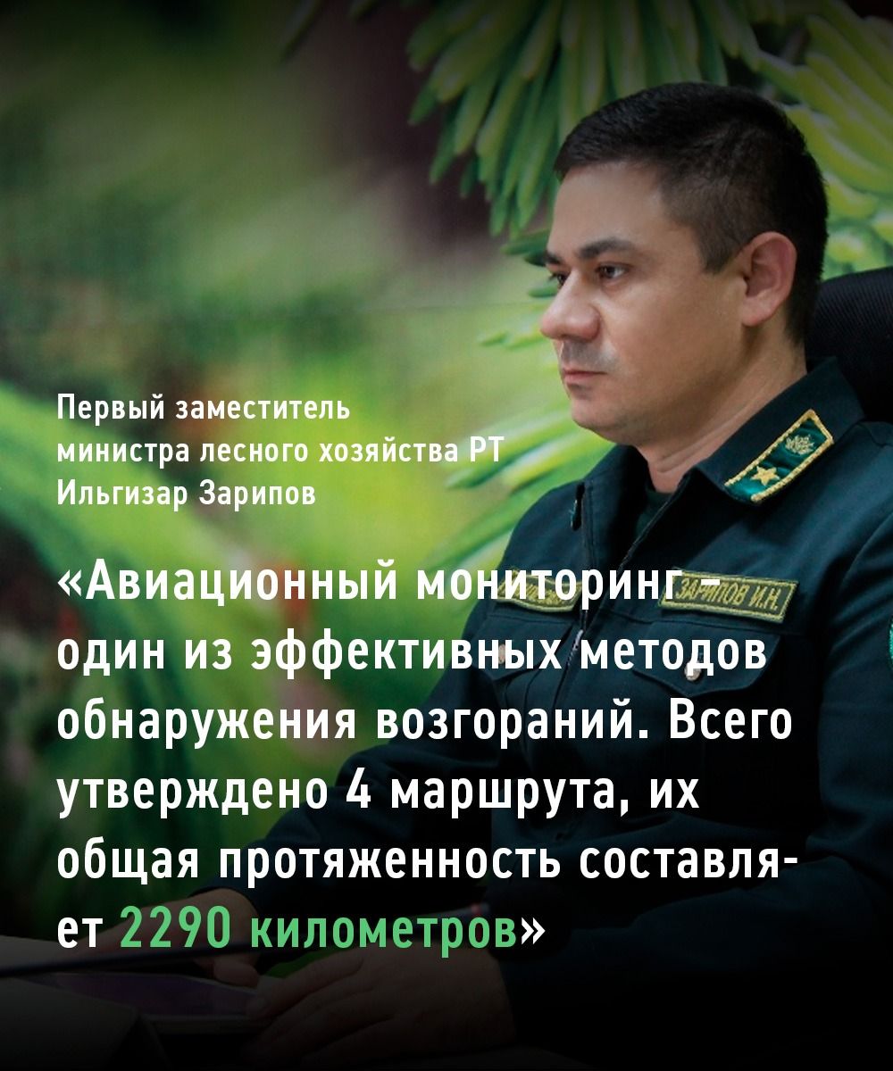 С начала пожароопасного сезона в лесах Татарстана провели 30 авиапатрулирований