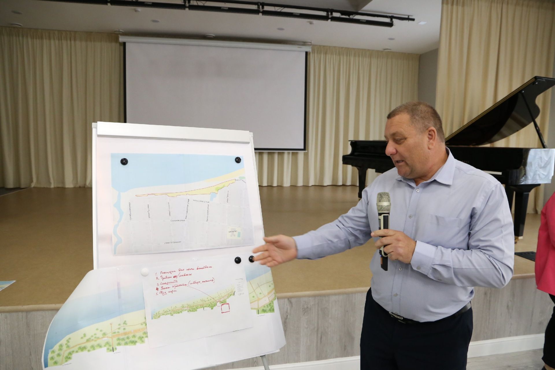 В Алексеевском состоялось первое общественное обсуждение концепции развития набережной реки Камы
