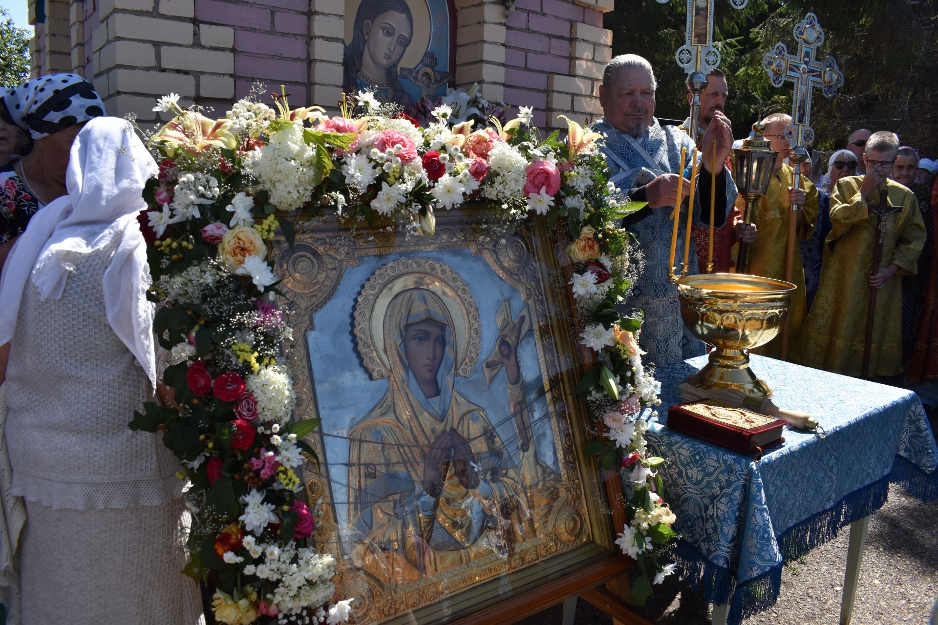 Алексеевцы встретили Ахтырскую икону  Божией матери