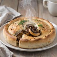 Рецепт грибного пирога с дрожжевым тестом