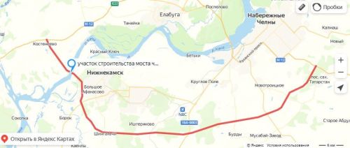 На месте строительства моста через Каму в Татарстане выход на лед опасен