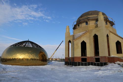 Аксакалы ДУМ РТ побывали на строящейся мечети в Алексеевском и подвели итоги года