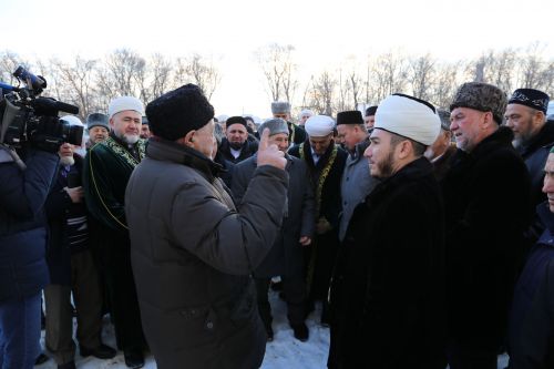 Аксакалы ДУМ РТ побывали на строящейся мечети в Алексеевском и подвели итоги года