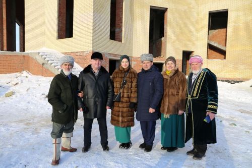 Аксакалы ДУМ РТ побывали на строящейся мечети в Алексеевском и подвели итоги года