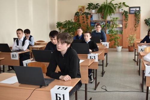 Алексеевские девятиклассники сдали пробный экзамен при помощи компьютеров