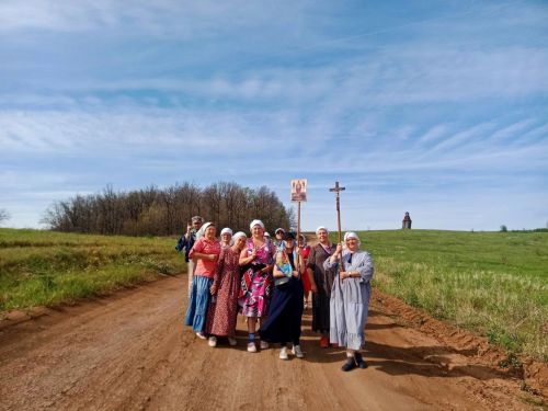 В Алексеевском верующие три дня шли к месту обретения иконы Божией Матери «Живоносный источник»