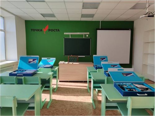 В Среднетиганской школе открылся центр «Точка роста»