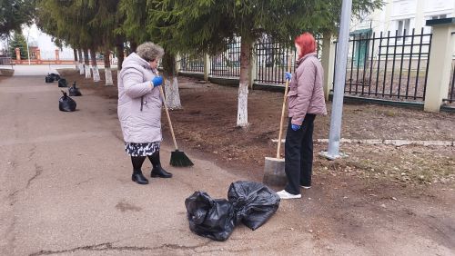 В Алексеевском районе завершили второй общепоселковый субботник