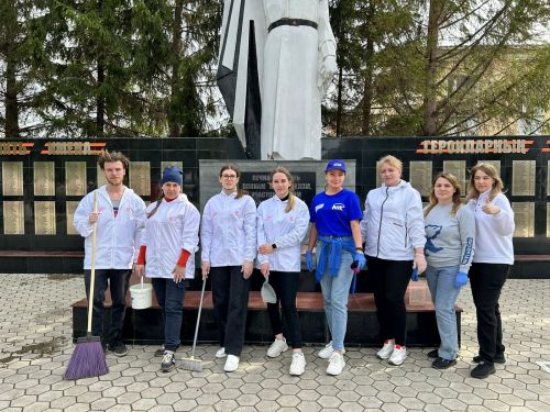 В Алексеевском активисты Партии «ЕДИНАЯ РОССИЯ» навели порядок у памятника Неизвестному солдату в парке Победы