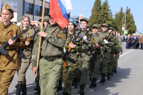 Фоторепортаж: в Алексеевском прошел парад Победы