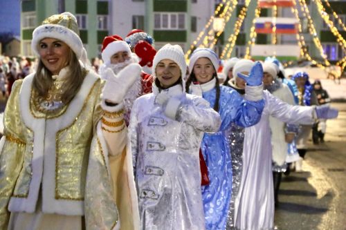 Главная ёлка Алексеевского района зажгла свои огни