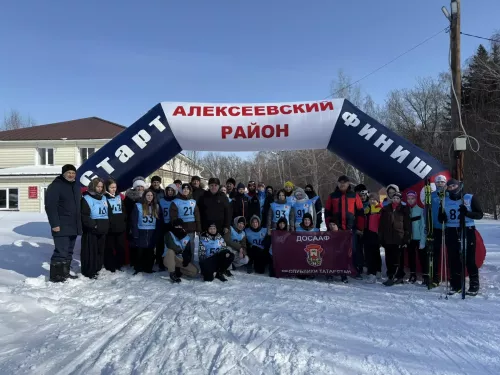 11 команд на старте: в Алексеевском районе определили лучших в лыжной эстафете