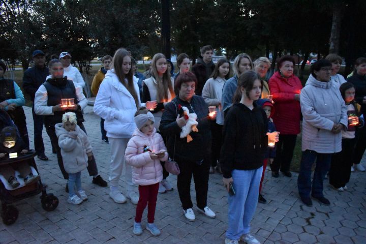 В память о погибших в годы Великой Отечественной войны алексеевцы зажгли десятки свечей