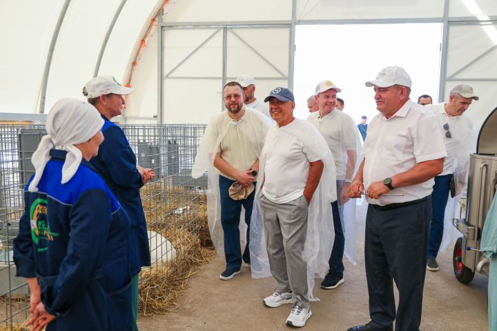 Рустам Минниханов оценил ход уборочной кампании в Алексеевском районе