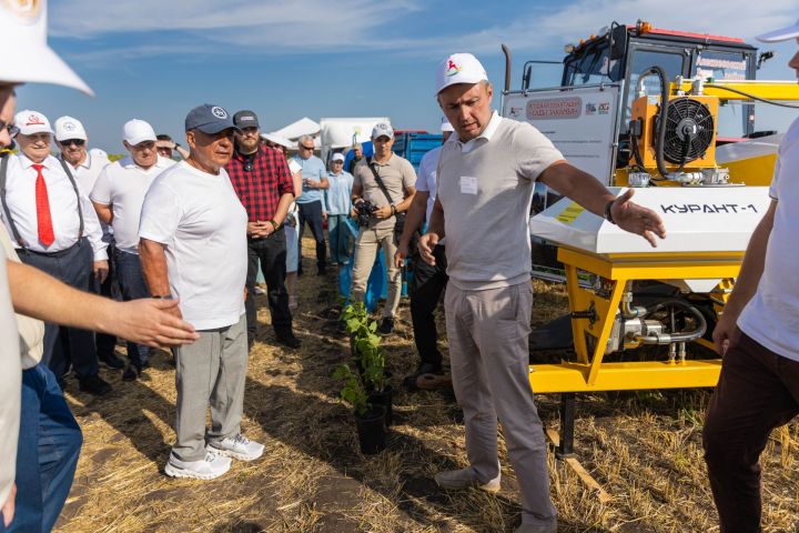 Рустам Минниханов оценил ход уборочной кампании в Алексеевском районе